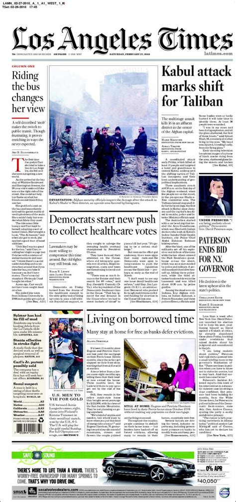 The Los Angeles Times from Los Angeles, California.